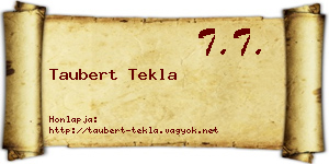Taubert Tekla névjegykártya